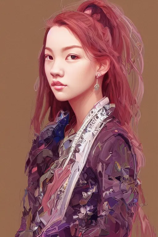 Image similar to portrait of Lisa Blackpink as an architect, highly detailed, digital painting, artstation, concept art, sharp focus, illustration, art by kittichai rueangchaichan and james gurney and alphonse mucha