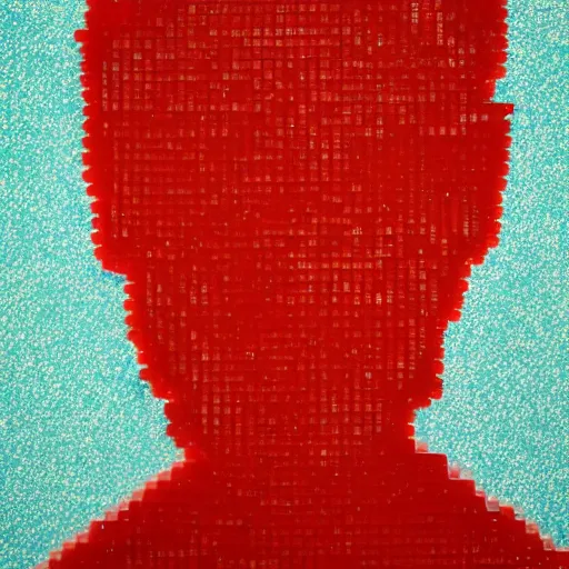 Image similar to a person made out of jello, portrait