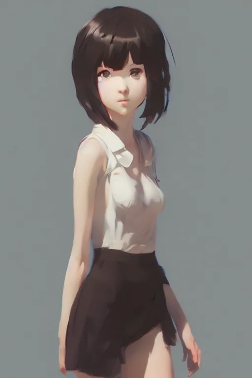 Prompt: cute girl by ilya kuvshinov, krenz cushart, sakimichan, craig mullins, 3dcg