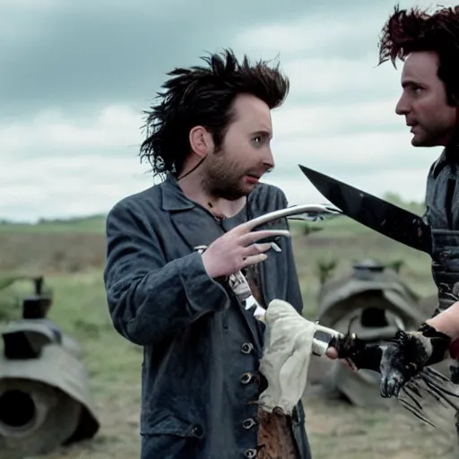 Prompt: charlie day starring as edward scissorhands movie, movie still, 8 k