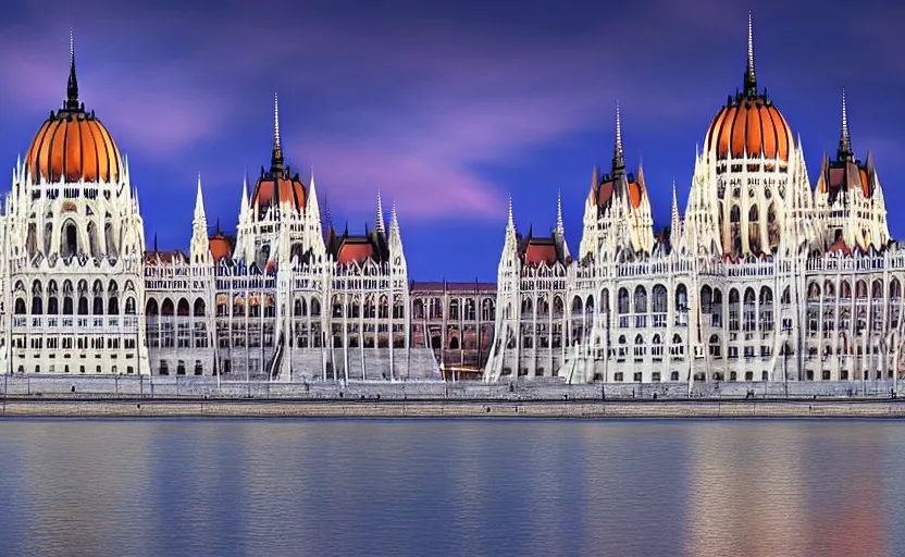 Image similar to Hungarian Parliament Building. By Konstantin Razumov, Fractal flame, chiaroscuro, highly detailded