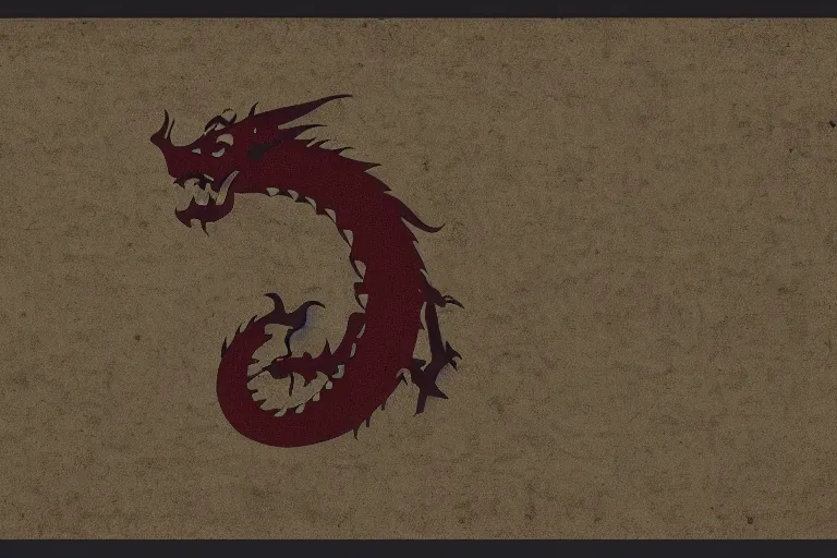 Image similar to simplistic flag of the dragon empire
