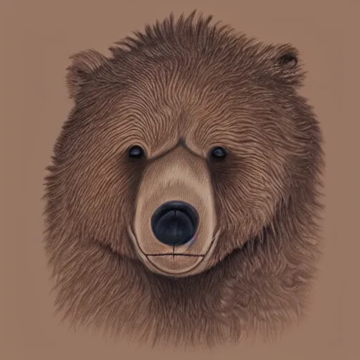 Prompt: Anime frazzled tired brown bear, Anime art trending on Artstation, blank background, no cropping