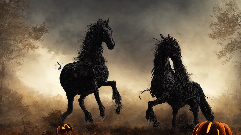 evil black horse wallpaper
