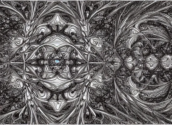 Image similar to an intricate and beautiful fractal in the style of fractal architect,