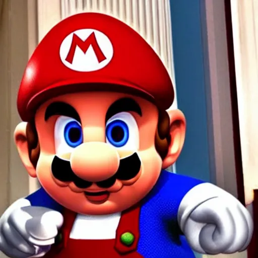 Image similar to Robert de niro as Super Mario, photography