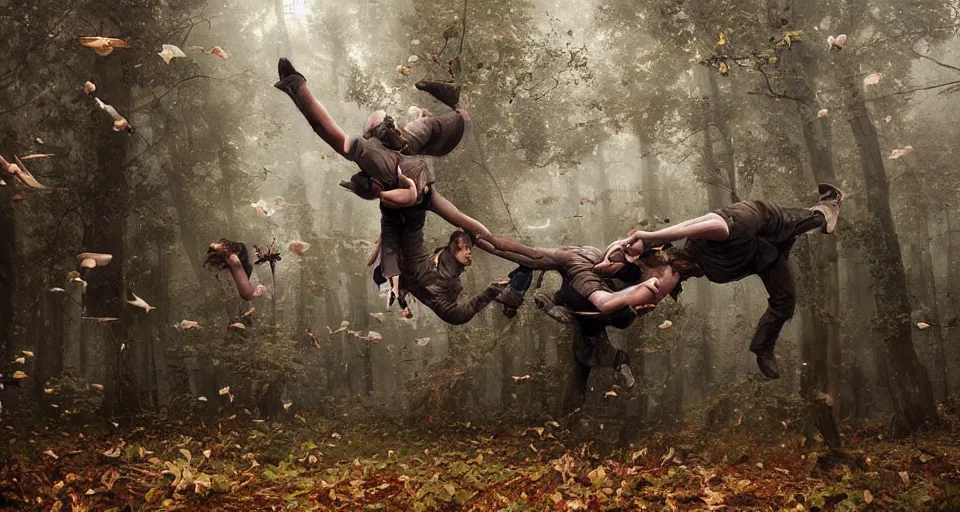 Prompt: Enchanted and magic forest, by Jeremy Geddes