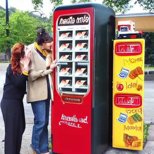 Prompt: human vending machine