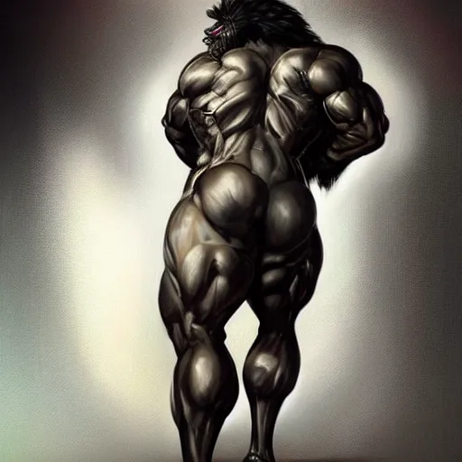 Image similar to splash art of a hyper - muscular black - coated anthropomorphic horse character in a research facility wearing a combat kevlar outfit, long hair, exaggerated muscles, highly detailed, furry, furaffinity, digital painting, artstation, sharp focus, illustration, art by artgerm, greg rutkowski, alphonse mucha