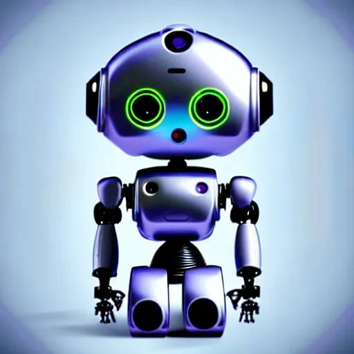 Image similar to a cute little robot. beautiful clear sky, attention to detail, award winning, high quality