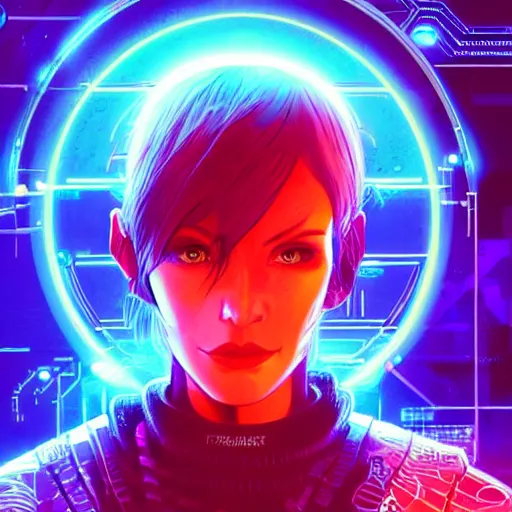 Image similar to a cyberpunk netrunner using a glowing interface, centered in the frame, cyberpunk concept art by Jean Giraud and josan gonzales, digital art, highly detailed, intricate, sci-fi, sharp focus, Trending on Artstation HQ, deviantart, 4K UHD image