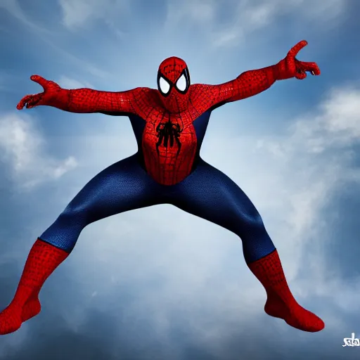 Image similar to fat spiderman posing for a picture, 4 k, detailed