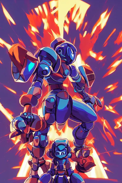 Image similar to robot ninja mask helmet megaman x zero rockman 2 0 2 2 switch game boss legacy collection fanart artsation, art gta 5 comics, behance hd by jesper ejsing, by rhads, makoto shinkai and lois van baarle, ilya kuvshinov, rossdraws global illumination ray tracing