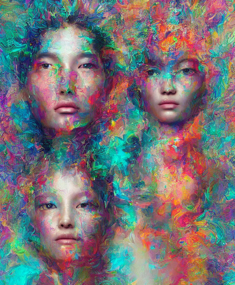 Prompt: portrait of a goddess, intricate artwork by Tooth Wu and wlop and beeple. vibrant colors