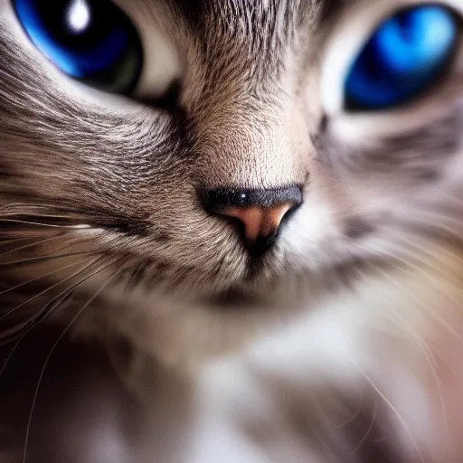 Image similar to extreme detailed macro shot of a cats nose