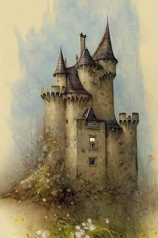 Premium AI Image  Watercolor painting of a castle by harry potter