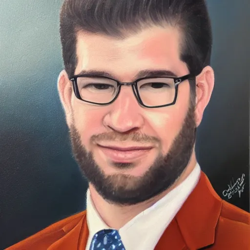 Prompt: oil painting of steven crowder