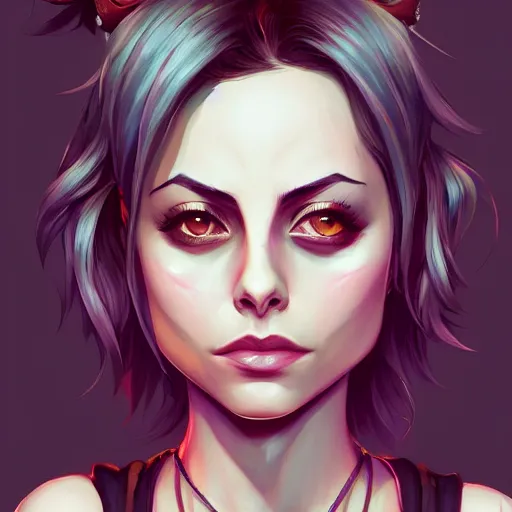 Image similar to a portrait of a beautiful willa holland as a punk, art by lois van baarle and loish and ross tran and rossdraws and sam yang and samdoesarts and artgerm, digital art, highly detailed, intricate, sharp focus, trending on artstation hq, deviantart, unreal engine 5, 4 k uhd image