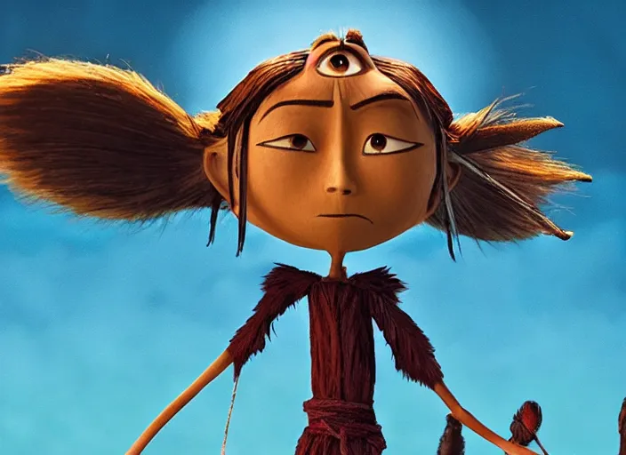 Image similar to A very high resolution image from a new movie, stop motion, Animated film Kubo, Kubo and the Two Strings, directed by wes anderson