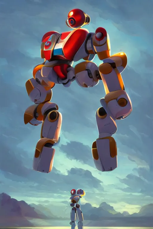 Image similar to metabots medabots medarotto medarot robot minimalist comics, behance hd by jesper ejsing, by rhads, makoto shinkai and lois van baarle, ilya kuvshinov, rossdraws global illumination ray tracing hdr radiating a glowing aura