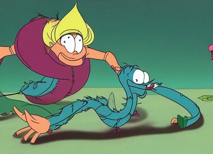 Image similar to a film still from the cartoon the lazy dragon ( 1 9 8 0 ) directed by walt disney