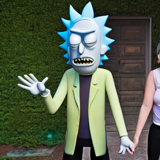 Prompt: real life rick and morty, DLSR photograph