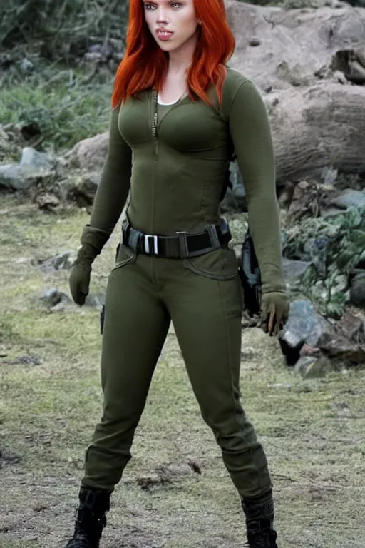 Prompt: Scarlett Johansson as Kim Possible