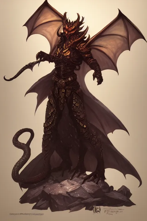 Image similar to epic dragon warlock character design, highly detailed, d & d, fantasy, highly detailed, digital painting, trending on artstation, concept art, sharp focus, illustration, global illumination, ray tracing, realistic shaded, art by artgerm and greg rutkowski and fuji choko and viktoria gavrilenko and hoang lap