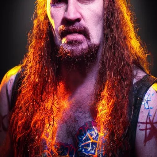 Prompt: Photorealistic Duncan Bentley from the band Vulvodynia. Hyperdetailed photorealism, 108 megapixels, amazing depth, glowing rich colors, powerful imagery, psychedelic Overtones, 3D finalrender, 3d shading, cinematic lighting, artstation concept art