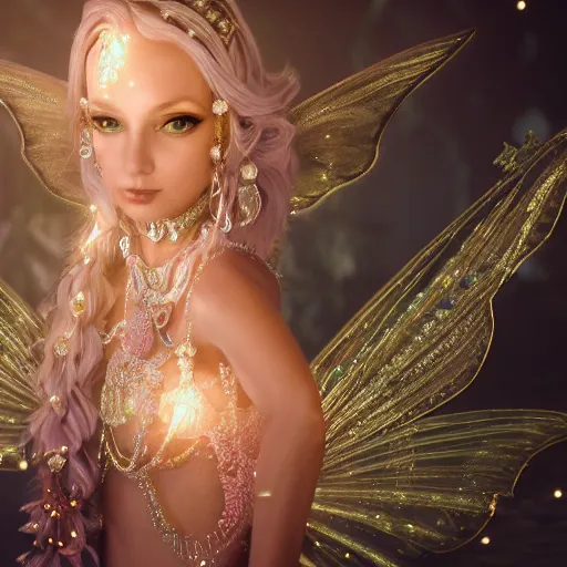 Prompt: portrait of mermaid princess, glowing, ornate and intricate jewelry, jaw dropping beauty, glowing background lighting, white accent lighting, hyper detailed, fairy tale, 4 k octane render