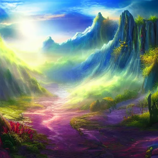 Image similar to mystical fantasy landscape