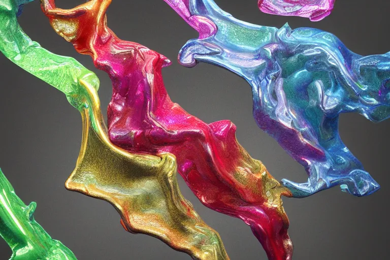 Image similar to Painful pleasures by Lynda Benglis, stunning, high transparency, octane render, 4k, 8k