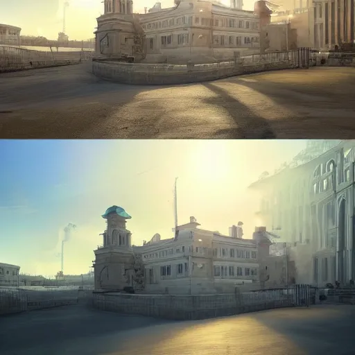 Prompt: city of Kitezh, concept art, photo of Breeze Kaze, photo of Džesika Devic, beautiful light, hyperrealism