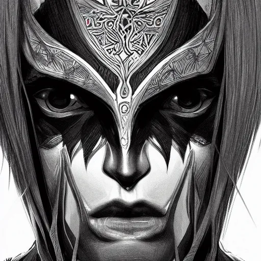 Prompt: caius the shadow monarch, beautiful, detailed symmetrical close up portrait, intricate complexity, in the style of artgerm and ilya kuvshinov, cel shaded