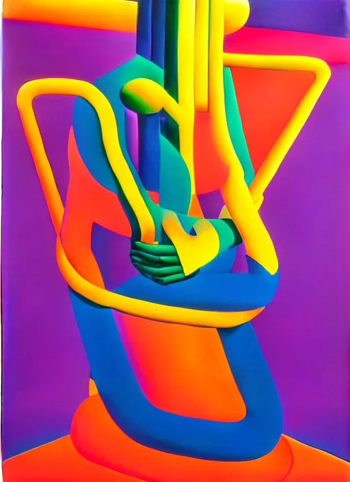Prompt: abstract statue by shusei nagaoka, kaws, david rudnick, airbrush on canvas, pastell colours, cell shaded!!!, 8 k