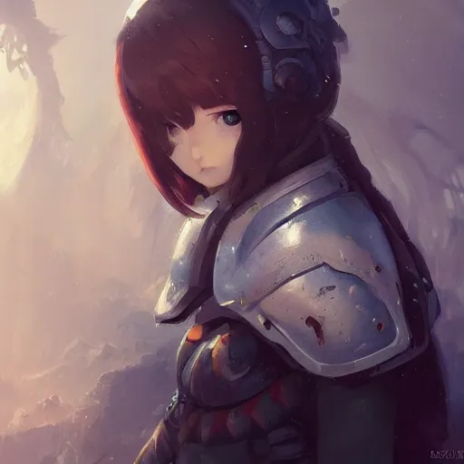 Image similar to trending on artstation, dhamphir, character design, concept art, style of makoto shinkai, greg rutkowski, face, plate armor, fantasy, highly detailed, digital art, female