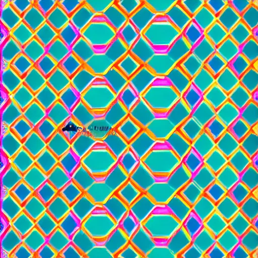 Image similar to repeating colorful geometric lines