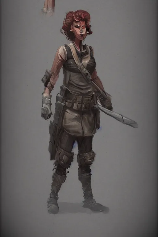 Image similar to character concept art by ian pesty, dramatic lighting