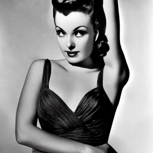 Image similar to black and white Hollywood glamour photography of Link by George Hurrell