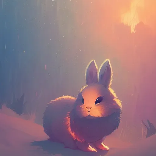 Image similar to cute rabbit by victo ngai and andreas rocha and greg rutkowski trending on artstation unreal engine 8 k hd wallpaperjpeg artifact blur