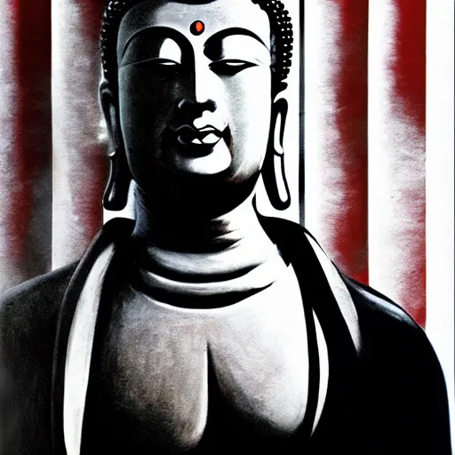 Image similar to buddha in american psycho