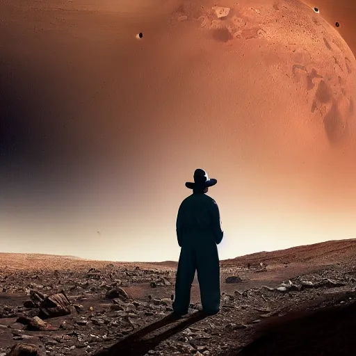 Prompt: amish farmer on mars, the expanse, firefly, sci - fi