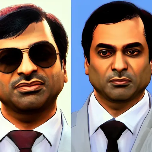 Prompt: rajesh koothrappali in gta v