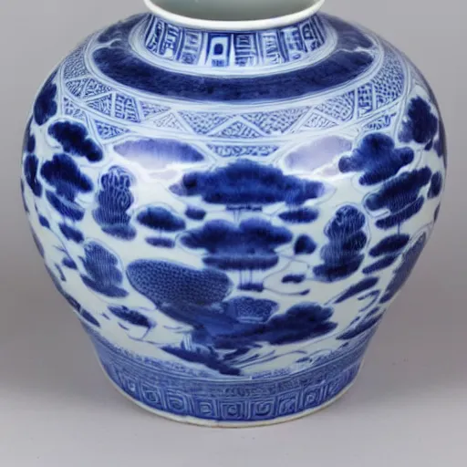 Image similar to photographs of kangxi blue and white porcelain