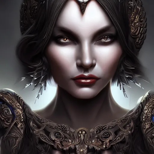 Image similar to perfectly - centered close - up portrait - photograph of goddess of death, the perfect human female specimen, intricate, elegant, super highly detailed, professional digital painting, artstation, concept art, smooth, sharp focus, no blur, no dof, extreme illustration, unreal engine 5, 8 k, by anne stokes