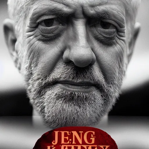 Image similar to Jeremy Corbyn as the King of Jam, epic, photorealistic, vast, incredible detail, sharp, movie still,