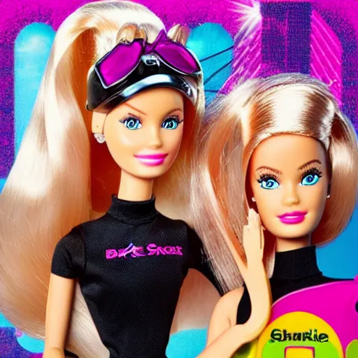 Image similar to barbie secret agent, futuristic, noir