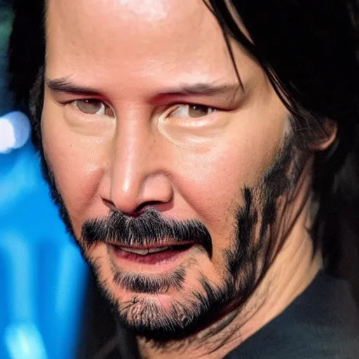 Image similar to Keanu Reeves as Avatar 4K quality super realistic