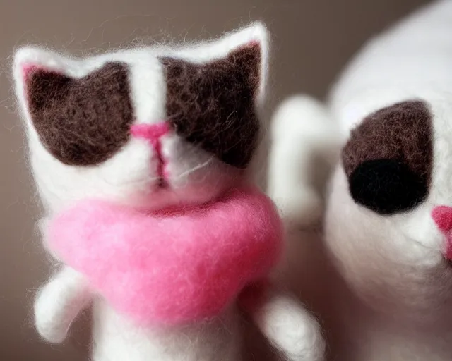 Image similar to two kitties made of wool close up dslr photo