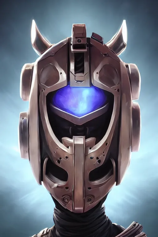 Image similar to epic mask helmet robot ninja portrait stylized as fornite style game design fanart by concept artist gervasio canda, behance hd by jesper ejsing, by rhads, makoto shinkai and lois van baarle, ilya kuvshinov, rossdraws global illumination radiating a glowing aura global illumination ray tracing hdr render in unreal engine 5